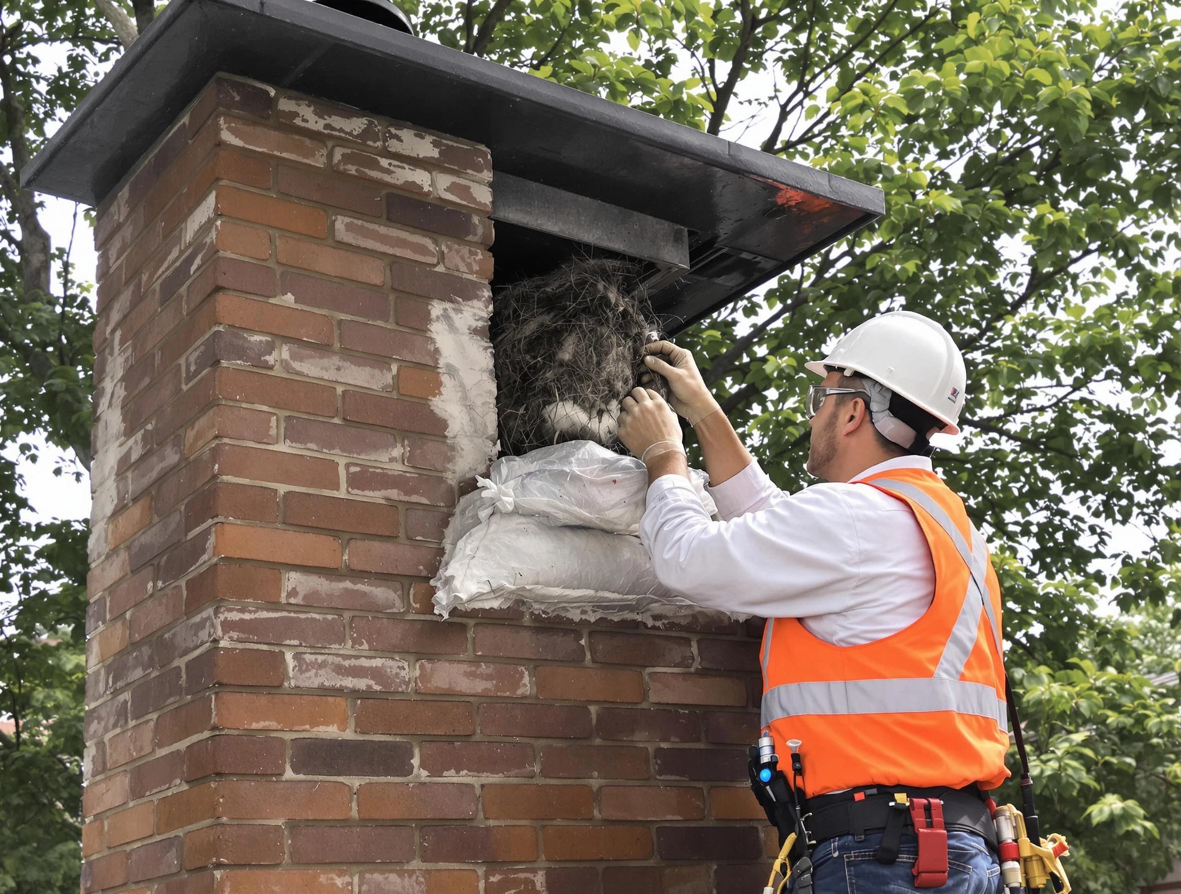 Humane removal of debris and animals by Franklin Park Chimney Sweep in Franklin Park, PA