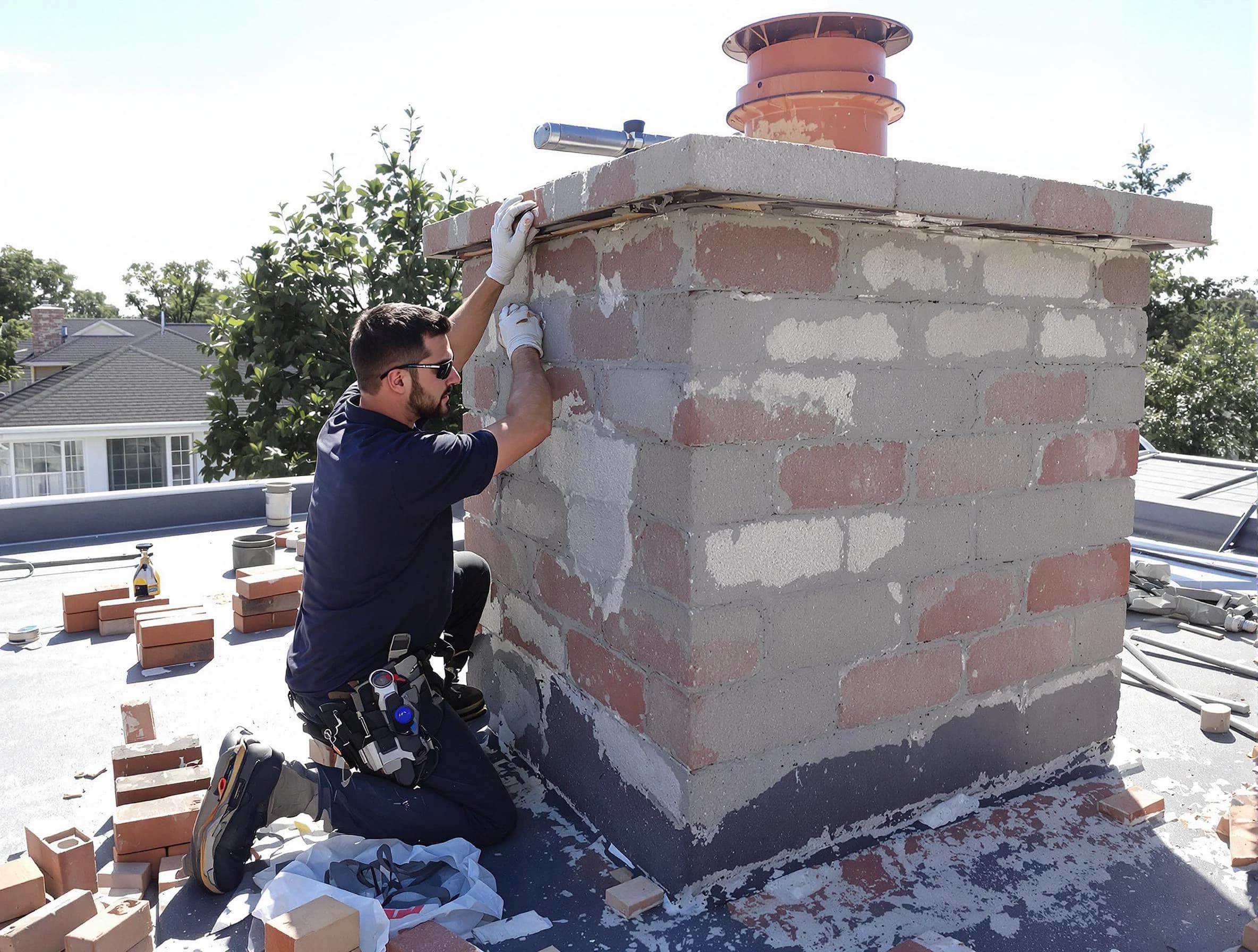 Advanced chimney repair process by Franklin Park Chimney Sweep in Franklin Park, PA