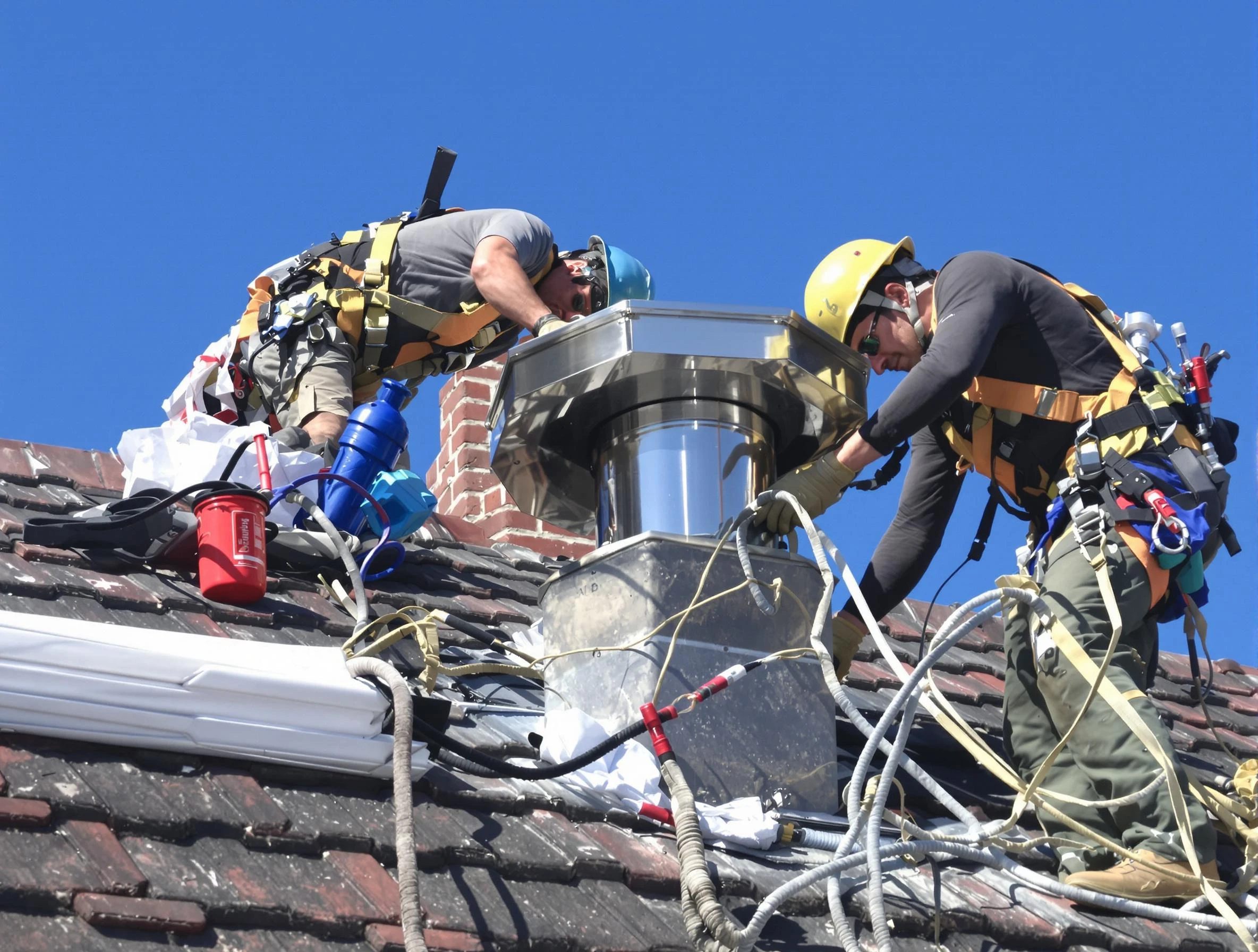 Protective chimney cap installed by Franklin Park Chimney Sweep in Franklin Park, PA