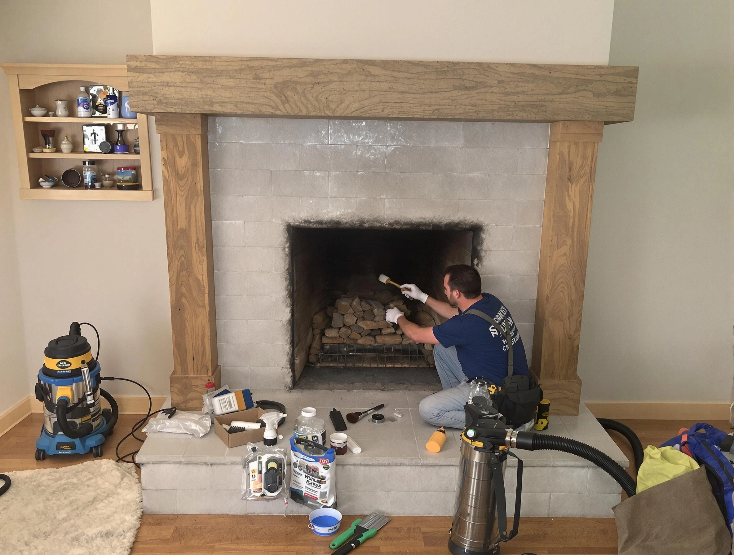 Detailed creosote removal process by Franklin Park Chimney Sweep in Franklin Park, PA